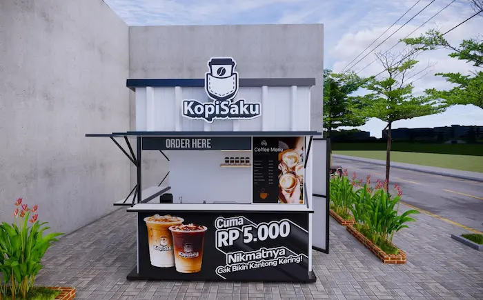 Design Outlet Kopi Saku